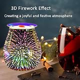 Makimoo Stunning Electric Wax Melt Burner Wax Warmer Night Light 3D Fireworks view 7