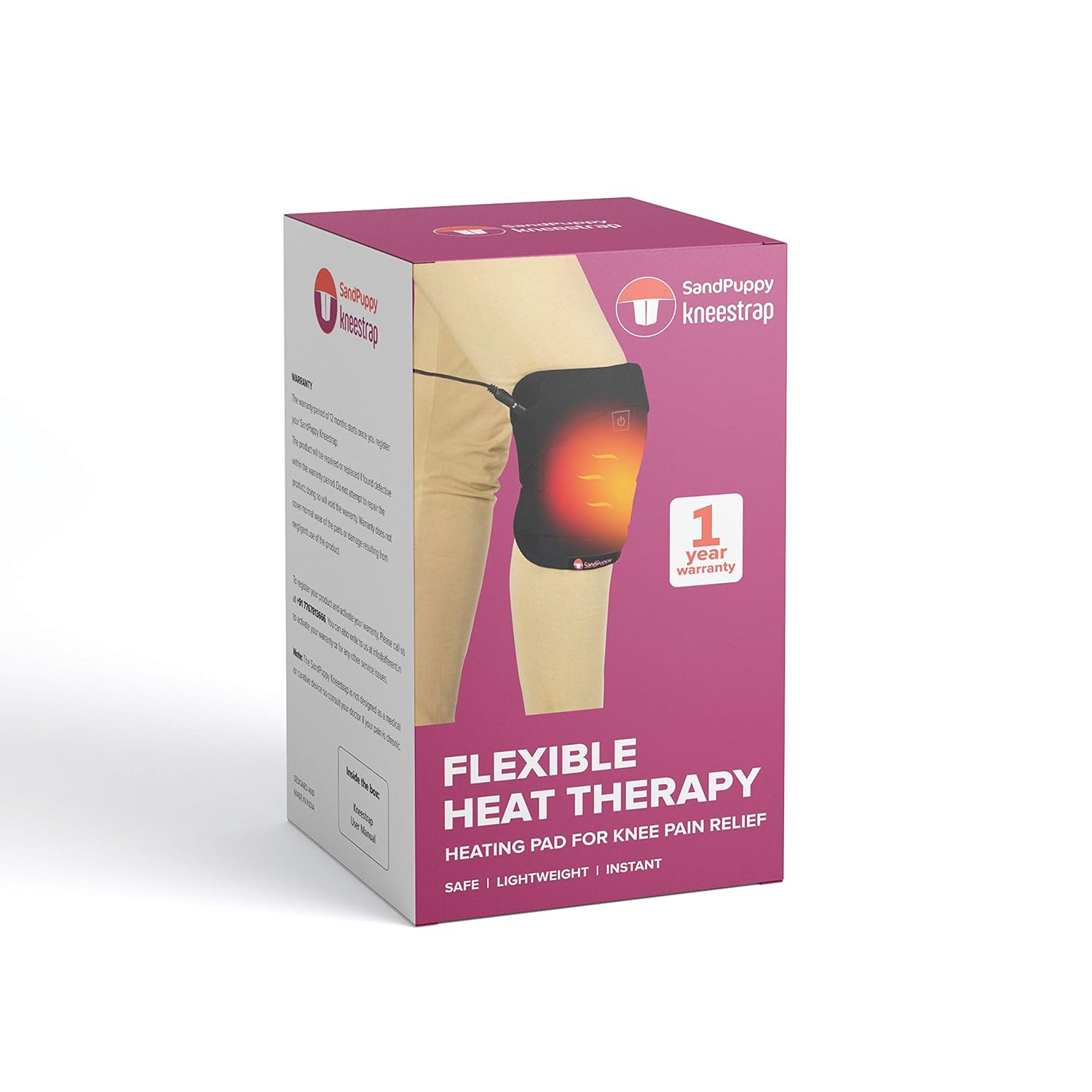 SandPuppy Kneestrap Heating Pad Electric For Knee Pain Relief With