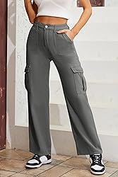 QYANGG High Waist Cargo Pants Women Stretch Baggy