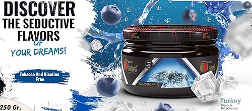 tanya tobacco Tanya Herbal 100% Nicotine And Tobacco Free Shisha Hookah Flavors 250G Bag  (Famous Blue) in Dubai - UAE