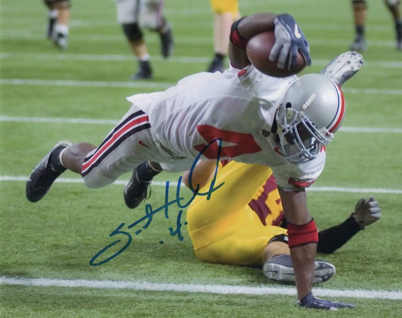 Santonio Holmes Ohio State Buckeyes 8-4 8x10 Autographed Photo - Certified Authentic