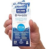Aquatabs 49mg Water Treatment Tablets for 1L, 50-Tabs Pocket Pack - Compact for Travel, Hiking, Emergencies, Iodine & Chlorit