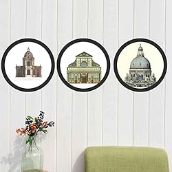 Levoberg Round Photo Frame Wooden Wall Mounted