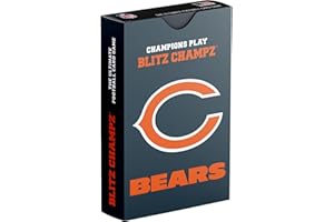 Blitz Champz Chicago Bears– Official NFL Playing Cards & Chicago Bears Gifts for Men & Women, Fun Travel Card Games for Adults & Kids Ages 7+, Ideal Camping Games for Friends & Family Game Night