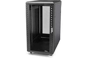 StarTech.com 4-Post 25U Server Rack Cabinet, 19" Data Rack Cabinet for IT / Network Equipment, with Adjustable Mounting Rails