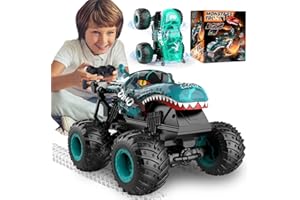 Gohero Monster Truck Toys, 2.4Ghz Remote Control Monster Trucks for Boys Age 4-7, 1:20 Dinosaur Toys with Light & Music,RC Truck with Stunt, 360° Spin, Walk Upright& Drift, Dinosaur Toy for Kids 3-5.