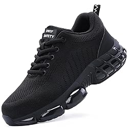 OWIF Steel Toe Work Shoes for Men Women Comfortable