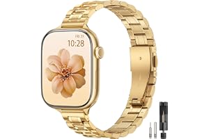 STIROLL Thin Metal Band Compatible with Apple Watch Bands for Women