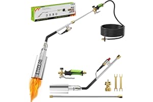 ETOOLAB Propane Torch Weed Burner - 1,800,000 BTU High Output Weed Torch with 10FT Hose and Self Igniter for Weeding,Flame Bu