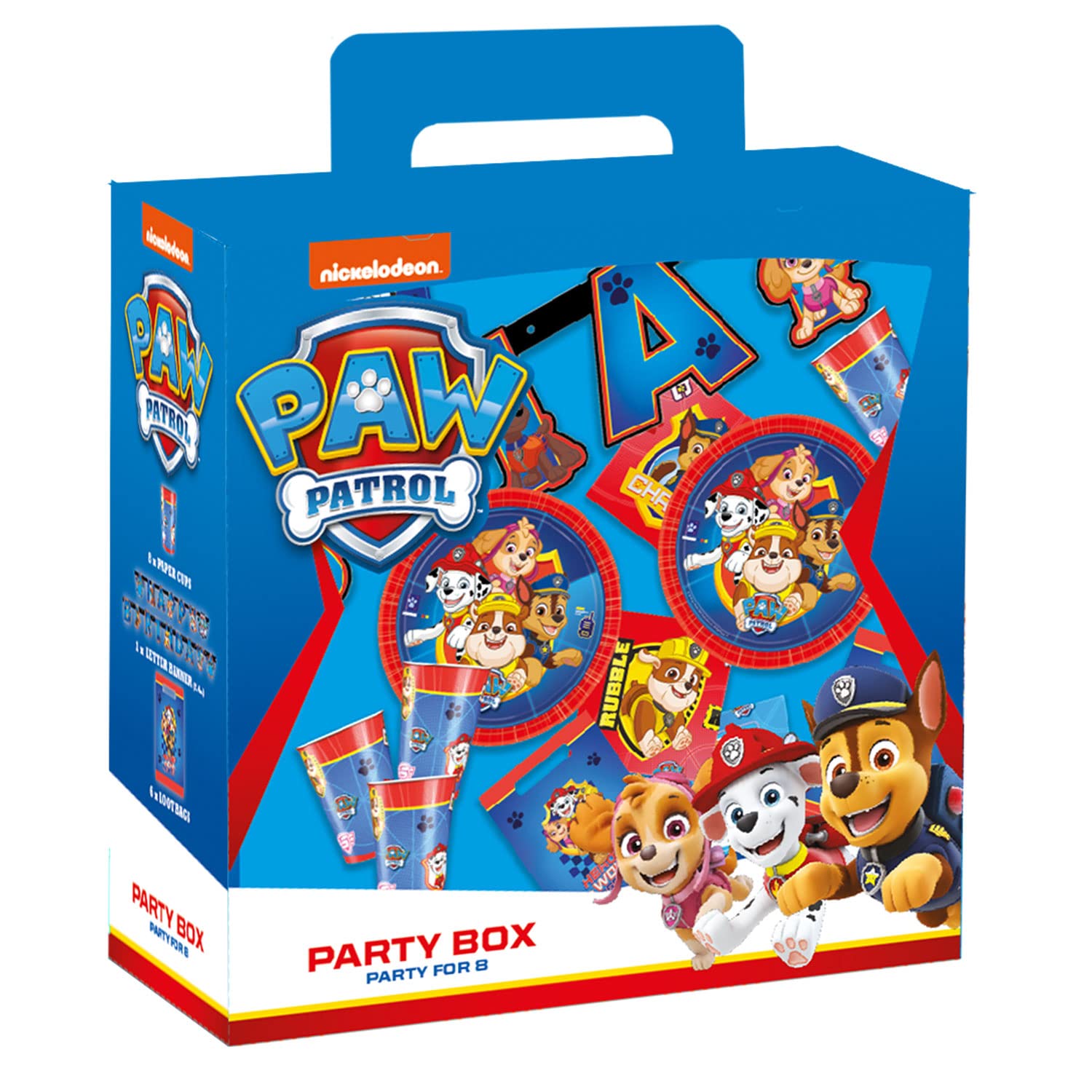 Amscan 9912097 - Paw Patrol Party In A Box - Tableware Kit For 8 Guests