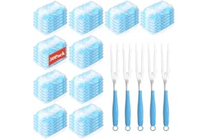 LYASIL Duster Refills Compatible with Swiffer Duster Refill Heavy Duty, 50 Refills & 5 Handles Kit for Swiffer Duster Kit, Dusters for Cleaning Car Electronics Furniture Blinds, Ceiling Fan Cleaner