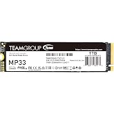 TEAMGROUP MP33 1TB SLC Cache 3D NAND TLC NVMe 1.3 PCIe Gen3x4 M.2 2280 Internal SSD R/W Speed up to 1800/1500 MB/s Laptop &amp; PC Desktop TM8FP6001T0C101