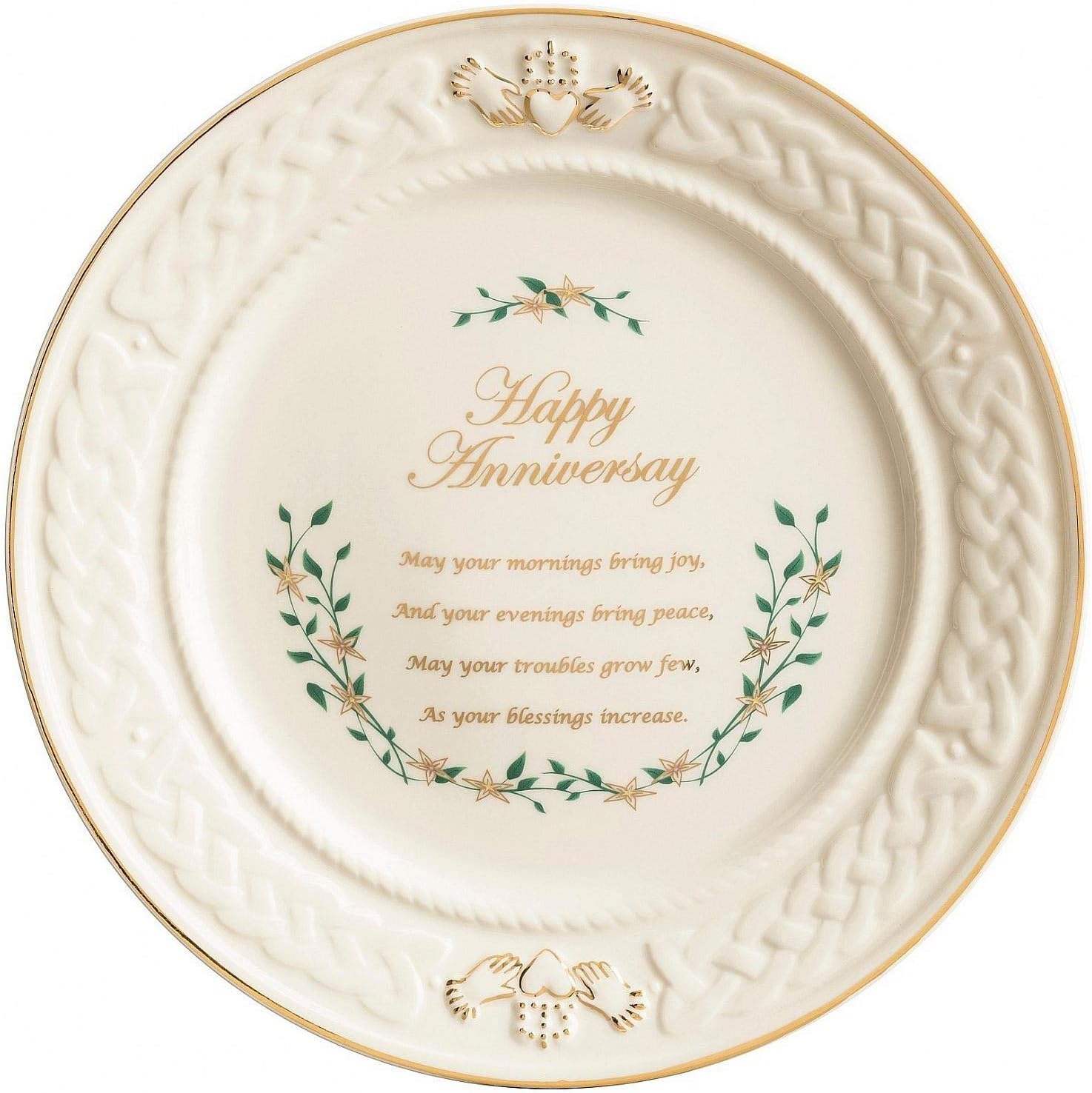 Belleek Happy Anniversary Plate