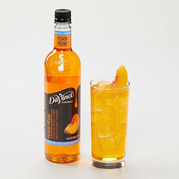 DAVINCI GOURMET SUGAR-FREE PEACH SYRUP, 25.4 FLUID OUNCES (PACK OF 1)