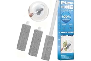HERDA 3 Packs Pumice Cleaning Stone with Extra Long Handle, Pumice Stone for Toilet Bowl Clean for Cleaning Toilets, Bathtubs, Grills, Swimming Pools, Sinks