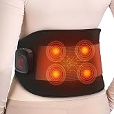Comfytemp Extra Large Cordless Heating Pad with Massager for Back FSA | Eligible HSA Portable Rechargeable 2X Larger Wireless Lower Back Massager 4 Motors, Gifts for Mom Dad Button APP Control