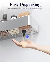 Kitsure 2 Pack Rustproof Shower Caddy Large 2 Shelves Drill-Free Silver view 4