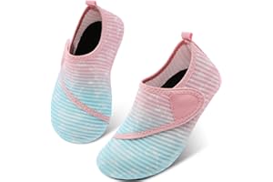 Scurtain Kids Toddler Water Shoes Barefoot Quick-Dry Aqua Socks for Boys Girls Baby with Non-Slip Rubber Sole