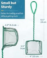 Uniclife 10 cm Aquarium Net with Braided Metal Handle Fine Mesh Scraper Net view 3