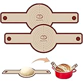 Silicone Bread Sling for Dutch Oven, 2 PCS Non-Stick & Easy Clean Reusable Silicone Baking Mat with Long Handles, Easy to Transfer Sourdough Bread