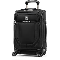 Travelpro Crew Versapack Softside Expandable Spinner Wheel Luggage, Jet Black, Carry-On 20-Inch