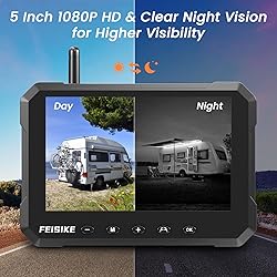 Magnetic Solar Wireless Backup Camera for Truck, 5