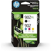 HP 902XL/902 High Yield Black and Standard C/M/Y Color Ink Cartridges T0A39AN