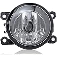 RP Remarkable Power Fog Light - Fog Light Left or Right (Single Side) for Acura/HD/FD/Suzuki/etc Replacement 4F9Z15200AA 4F9Z15200AACP Clear Lens w/ 55W H11 Halogen Bulbs Universal FL7175