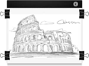 JUSONEY Pad de dibujo de caja de luz LED Mini ultrafino ...