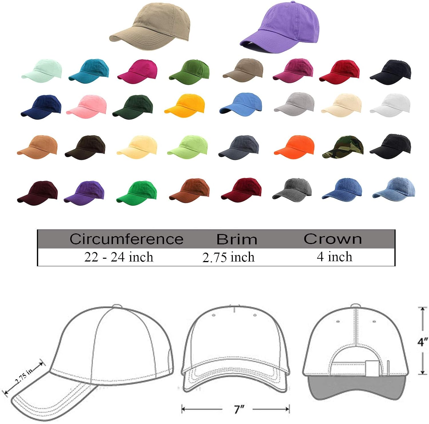 Gelante Baseball Caps Dad Hats 100% Cotton Polo Style Plain Blank Adjustable Size. 1807-Olive at  Men’s Clothing store