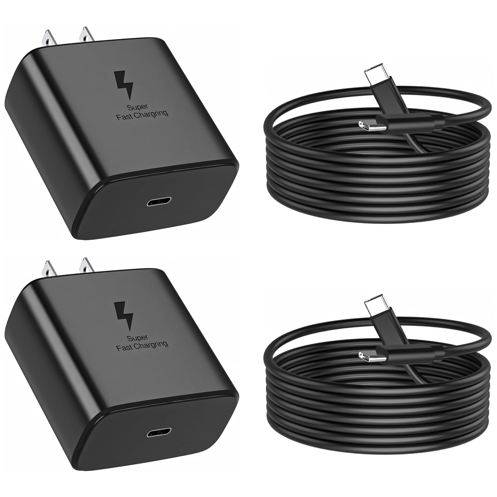 Photo 1 of 2025 New Super Fast Charger USB C, 2Pack 45W Type-C Android Phone Charger Fast Charging Cord Compatible with Samsung Galaxy S25 ultra/S25+/S25/S24 Ultra/S24/S23 Ultra/S23+/S23/S22 Ultra/S22+/S20 Ultra