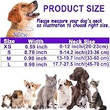 ATETEO Reflective Padded Dog Collar Medium 13-19.7 in Purple view 3
