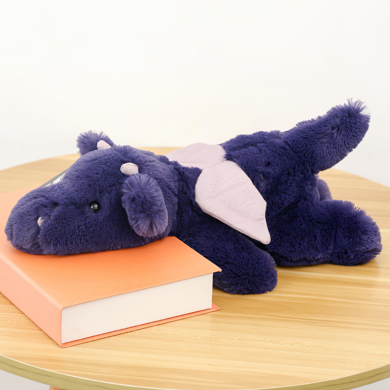Photo 1 of Gisqis 4Pounds Dragon Stuffed Animal 23.6" Weighted Stuffed Animals Soft Giant Purple Plush Toy Weighted Dragon Stuffy Plushies Sleeping Pillow for Kids Baby Birthday Gifts