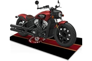 POWER PARTS Motorcycle Mat for Garage 79x31 Inches Pit Garage Floor Mat Oil Absorbent Pad PVC Rubber Backing Layer Protects Floor from Spills, Drips, Splashes and Stains Washable - Indian Motorcycle
