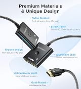 WARRKY HDMI Switch 4K 60Hz 2K 144Hz Bidirectional 2 in 1 out view 7