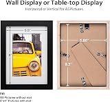 EGOFINE A4 Picture Frame 4 Set Solid Wood Black 21x29.7 cm with Mat view 3