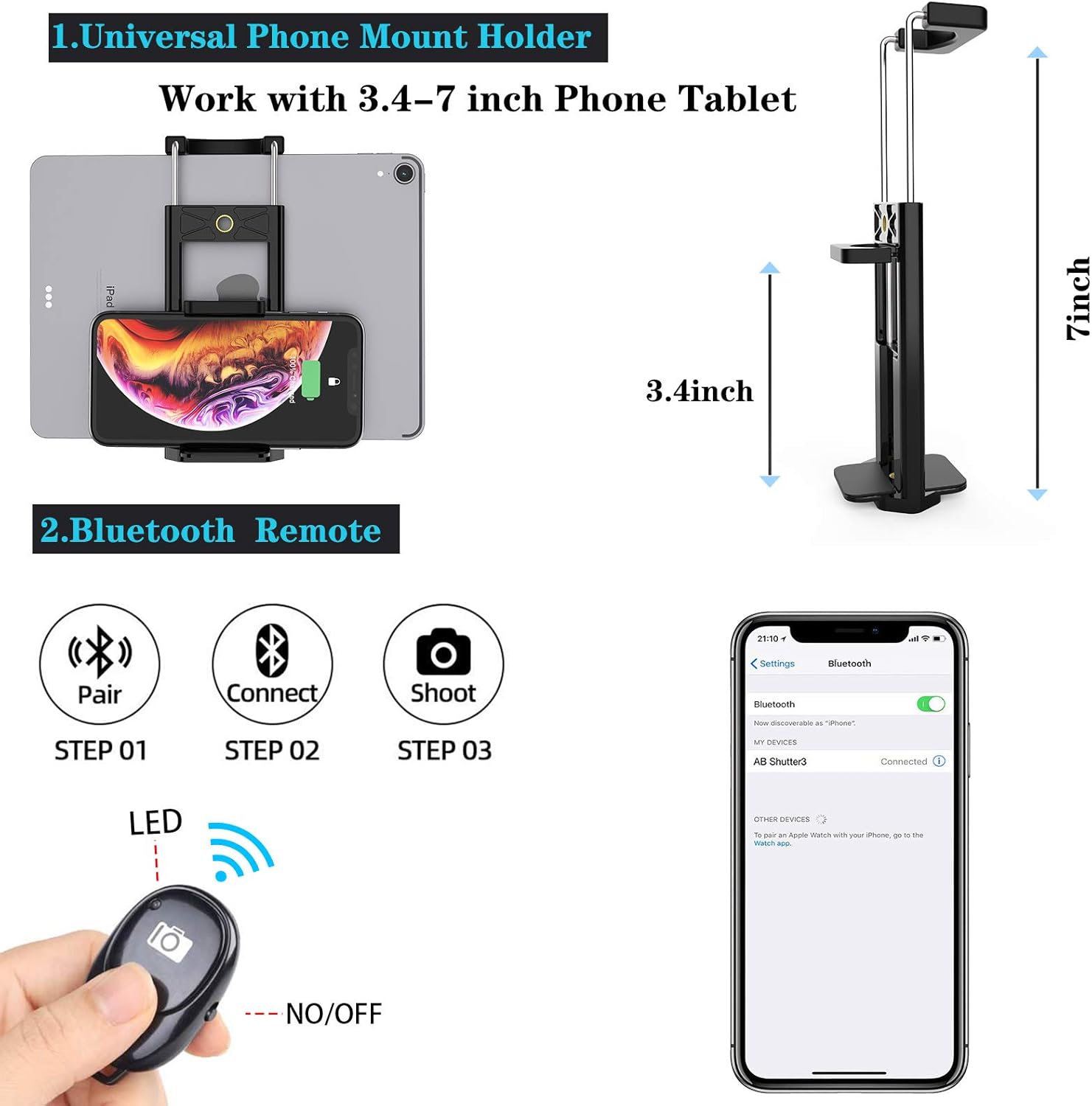 57 inch Camera Tripod for Canon Nikon Lightweight Aluminum Travel DSLR Phone Camera Tripod with 2 in 1 Phone Tablet Holder/Remote Shutter/Carry Bag : Camera & Photo