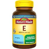 Nature Made Vitamin E 180 mg (400 IU) dl-Alpha, 180 Softgels | Dietary Supplement for Antioxidant and Skin Support, Vitamin E Supports a Healthy Immune System, 180 Day Supply