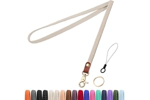 Fishent Stretchy Thin Lanyards for Keys ID Badges, Cute Long Teacher Neck Key Lanyard Keychains for Women Men Wallet Phone(Starlight)