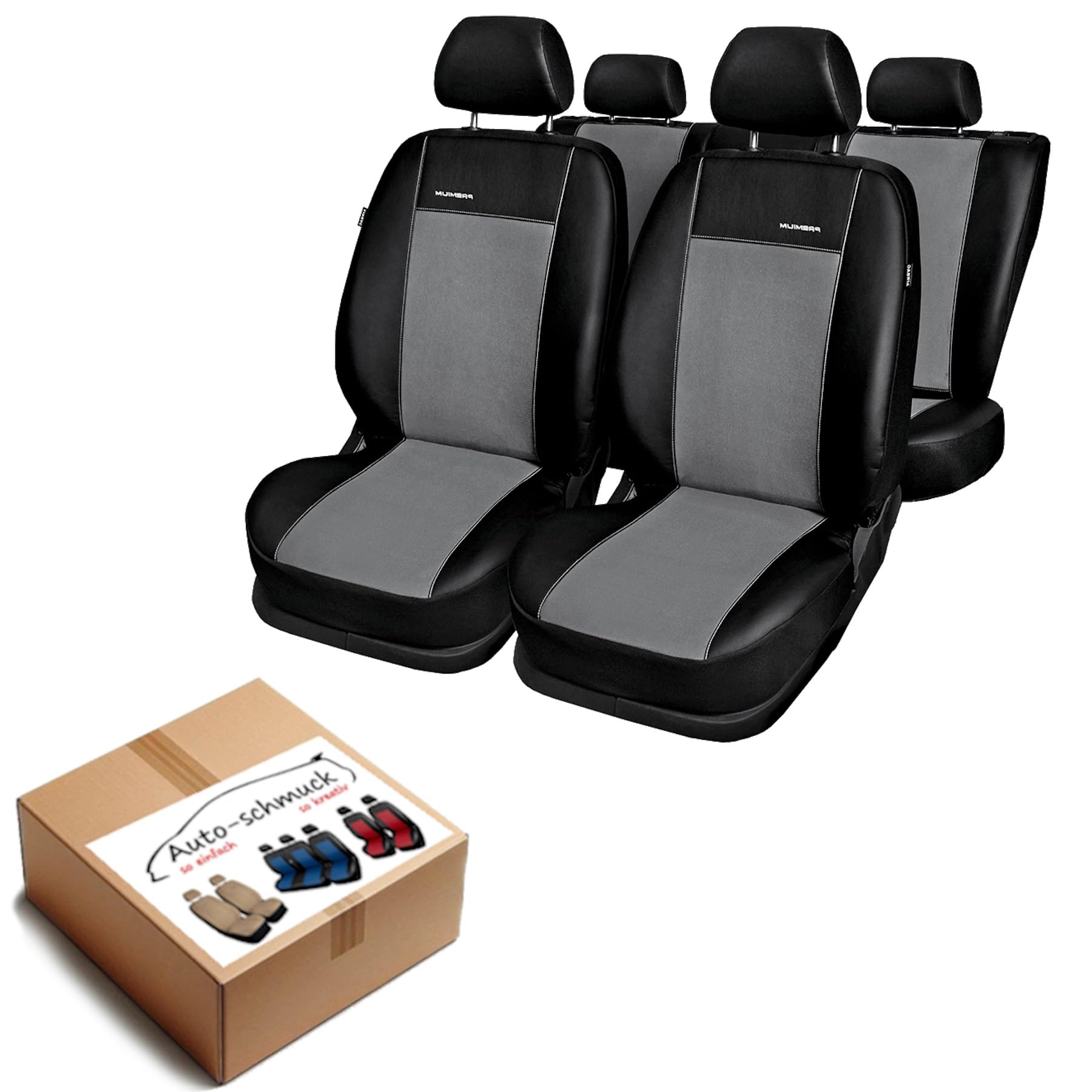 UP ! Seat Covers Made to Measure Car Tarpaulin Perfect Fit Seat Protector Velour + Knitted Padding ® Car Decoration (UP! Grey)