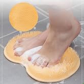 Hfpengzan Shower Foot Scrubber Mat Back Washer Wall Mounted Bath Pad | Non-Slip Suction Cup Shower Foot Scrubber, Body Back Washer Mat for Men Women Daily Skin Cleansing