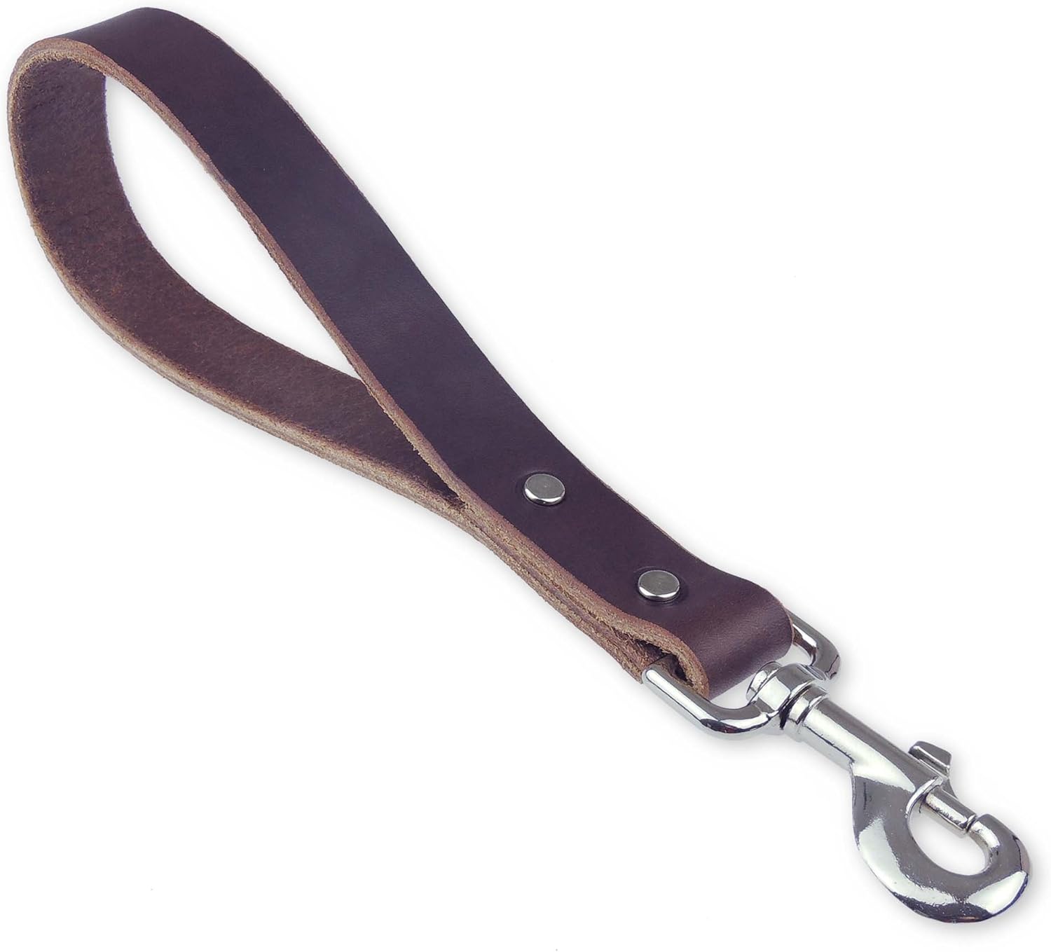 short leather dog lead