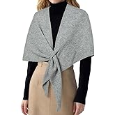 RIIQIICHY Shawl Wrap Women Pashmina Triangle Cape Knit Sweater Scarf for Fall Winter Fashion Accessory