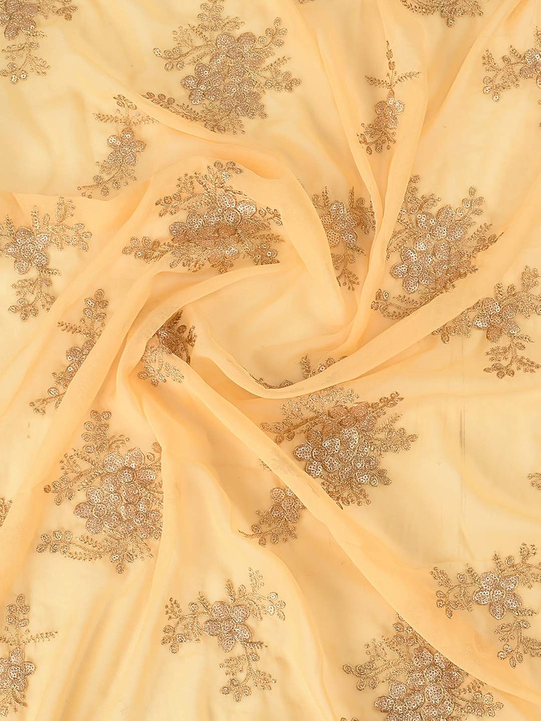 dupatta bazaar woman's georgette dupatta with gold embroidery.