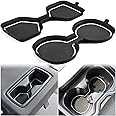 Auovo 3D Cup Holder Inserts Coaster Compatible with Toyota RAV4 Accessories 2025 2024 2023 2022 2021 2020 2019 Silicone Cup Mat Pad Interior Decoration (White Trim, 2-pcs kit)