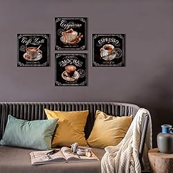Retro Coffee Wall Decor for Kitchen Bar Signs