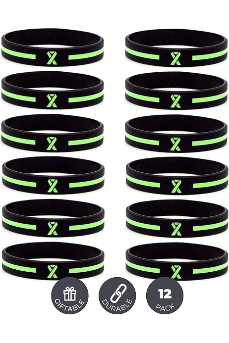 50 Pack Spina Bifida Awareness Bracelets - Yellow Silicone Wristbands, Hope Faith Love