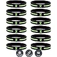 Inkstone Awareness Ribbon Silicone Bracelets (12-pack) - Wholesale Pack of 1 Dozen Unisex Wristbands for Men Women - Cancer Survivor Hospital Gifts Party Favors Giveaways Goodie Bag Items