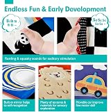 hahaland Baby Sensory Toys 0-6 Months High Contrast Tummy Time Soft Book view 5