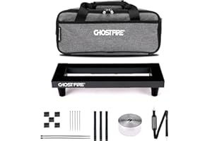 GHOSTFIRE Ghost Fire Guitar Pedal Board Aluminum Alloy 0.8lb Super light Effect Pedalboard13.7''x5.5'' with Carry Bag,SPL-01